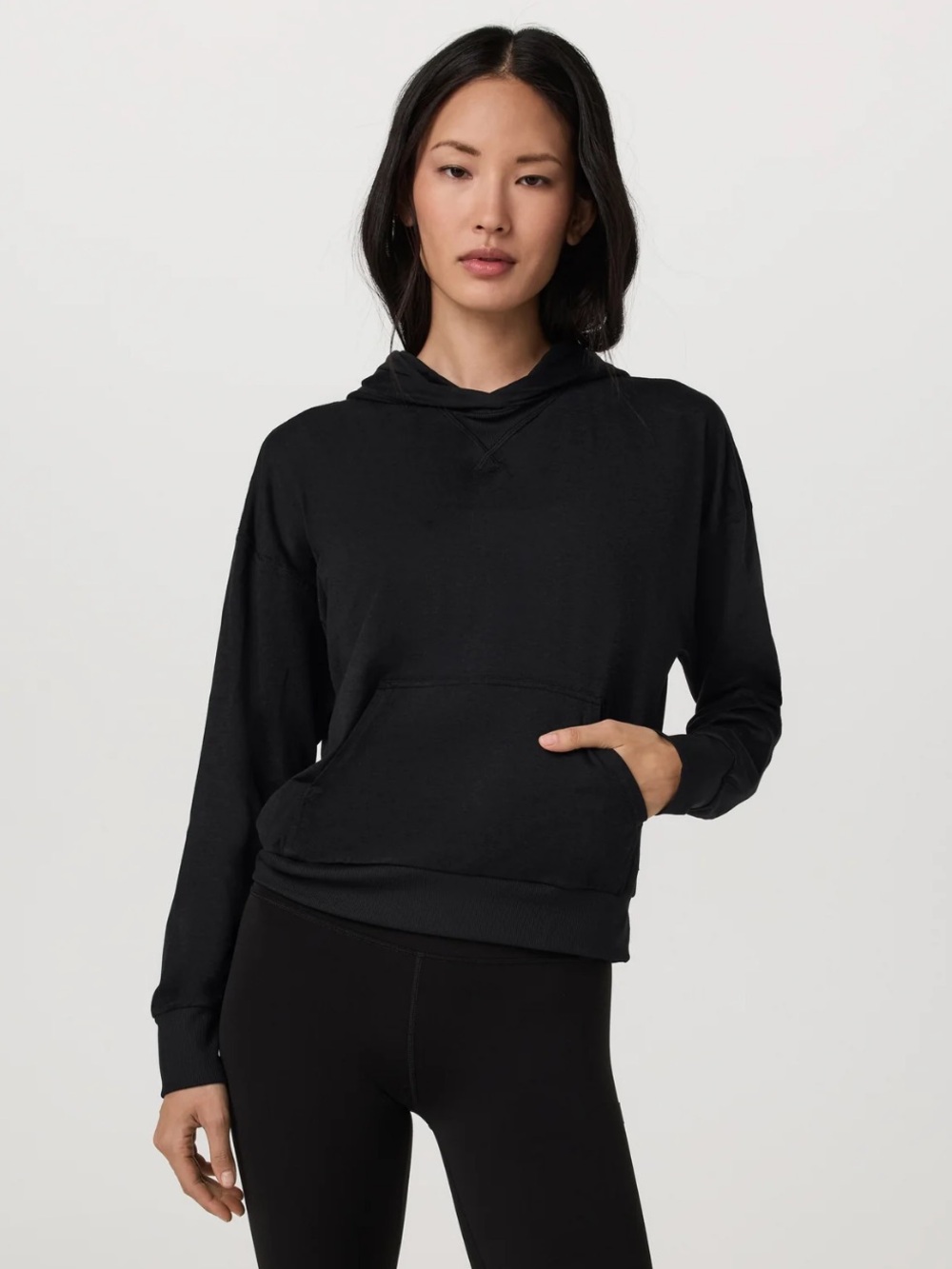 Vuori Black Heather Women's Hooded Pullover